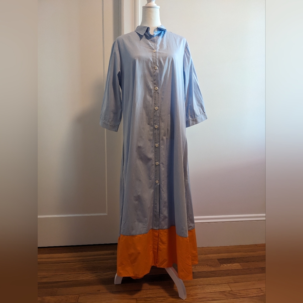 M.D.S. Stripes Women Button Down Shirt Dress Size 10